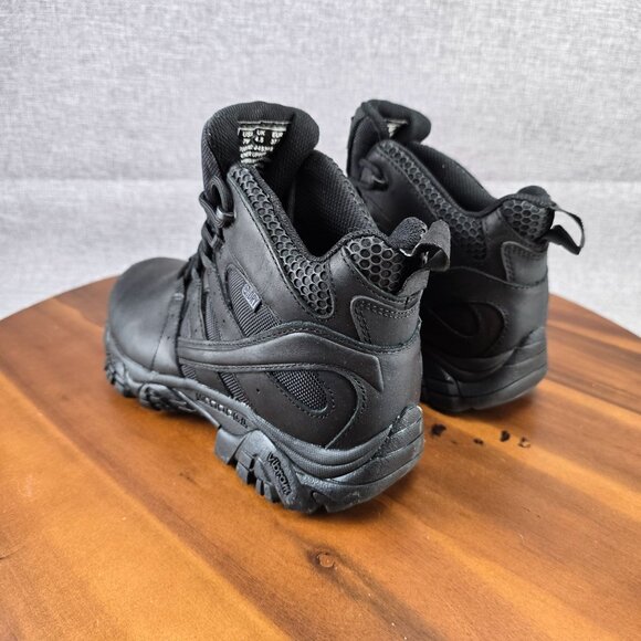 Merrell Mens 7M Lace-Up Leather‎ Hiking Boots Black - Picture 8 of 14